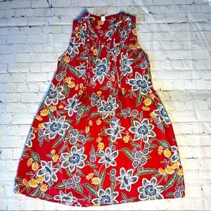 Old Navy Red Floral Pullover Dress | Size Small
